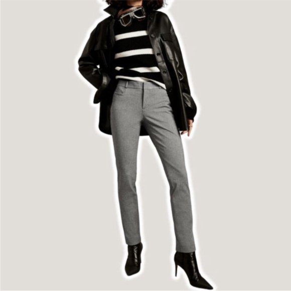 Banana Republic Sloan Fit Ankle Length Dress Pants Sz 2 Petite Gray - Picture 1 of 5